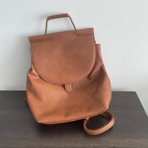 Camel Faux Leather backpack